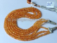 Fanta Spessartite Far Faceted Roundelle Shape Beads
